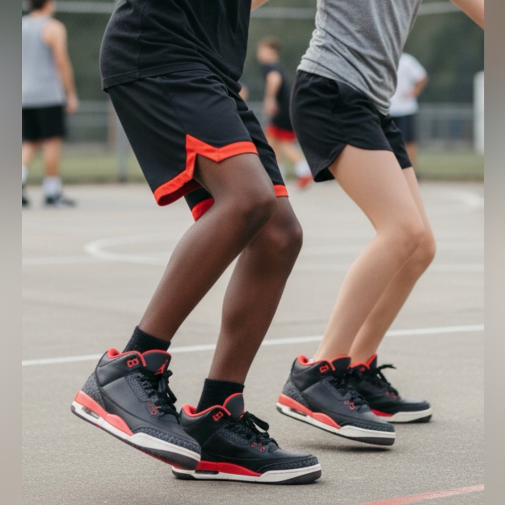 Air Jordan 3 Retro kicks. ( I purchased new as mom needed them too)